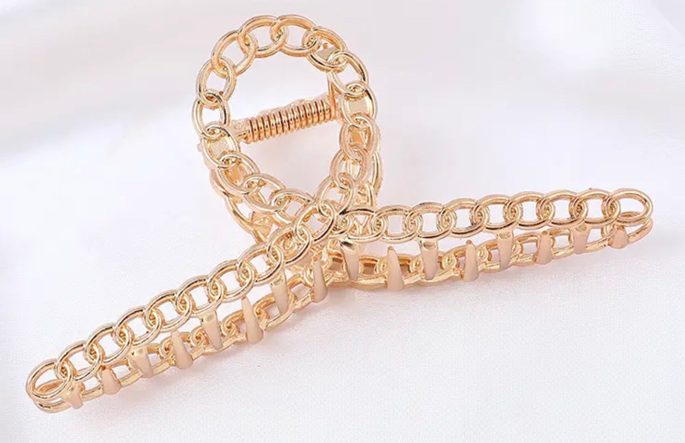 Chain Metal Claw Hair Clip Gold 11.5cm