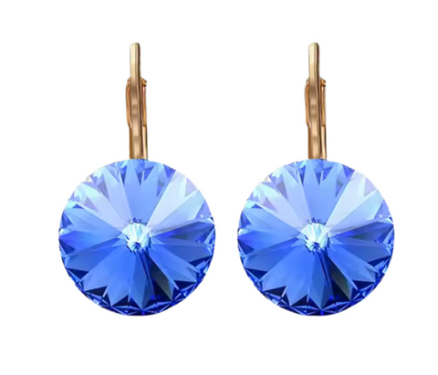 Sapphire Blue Crystal Drop Earrings