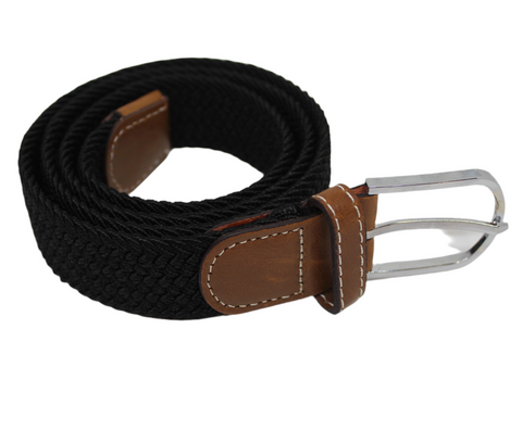 Unisex Elastic Stretch Mesh Belt Black 105cm