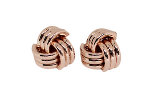 Knot Clip On Earrings Rose Gold