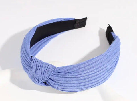 Knotted Fabric Headband Blue Violet