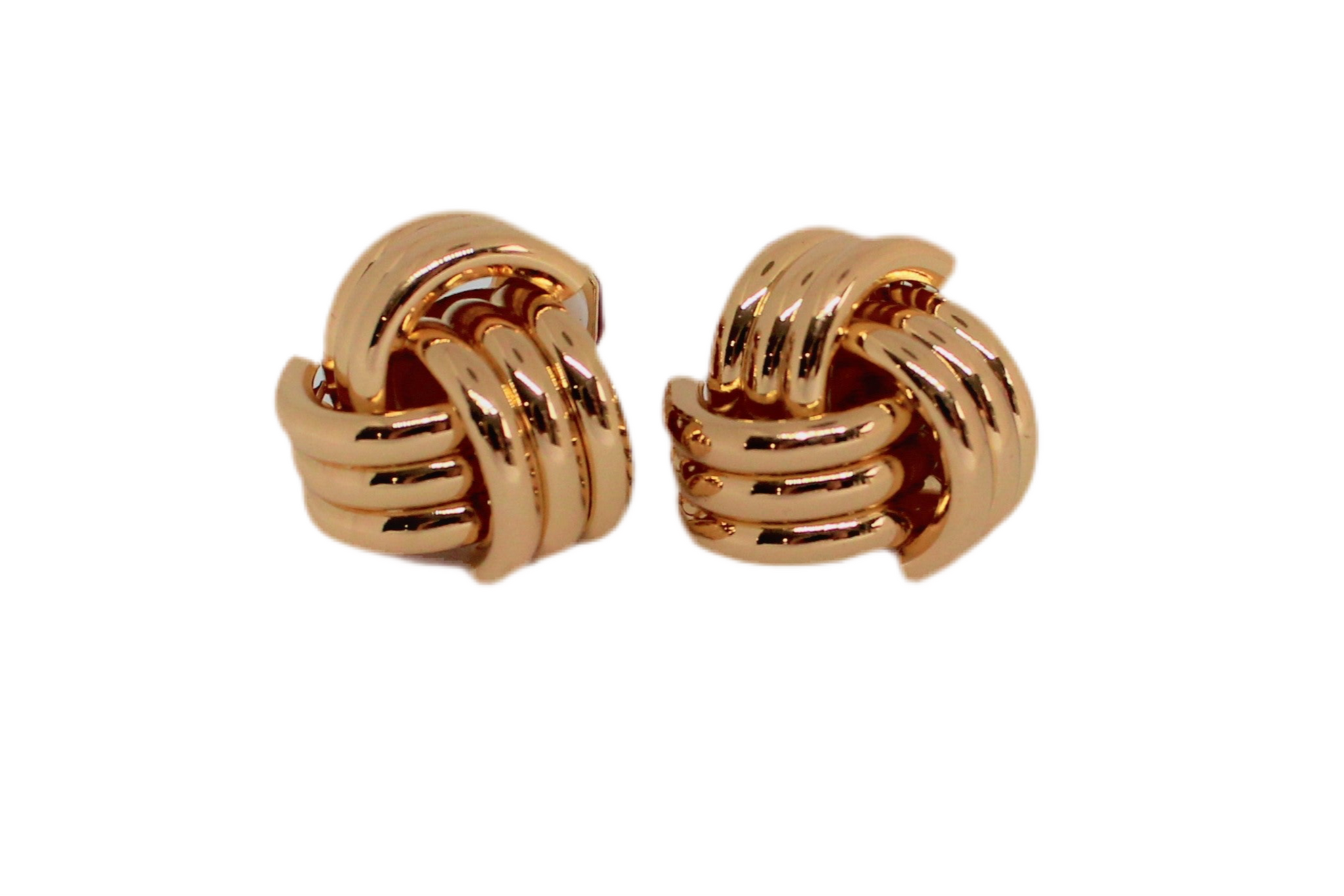 Knot Clip On Earrings Gold