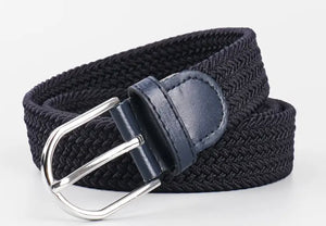 Unisex Elastic Stretch Mesh Belt Navy With Navy Trim 105cm