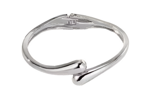 Stainless Steel Spring Bangle Narrow Silver