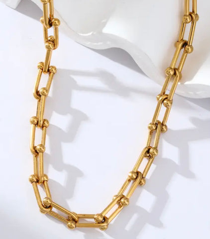 Fashionable Retro U-shaped Horsehoe Chain Necklace