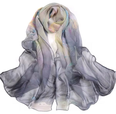 Chiffon Scarfe Grey Green