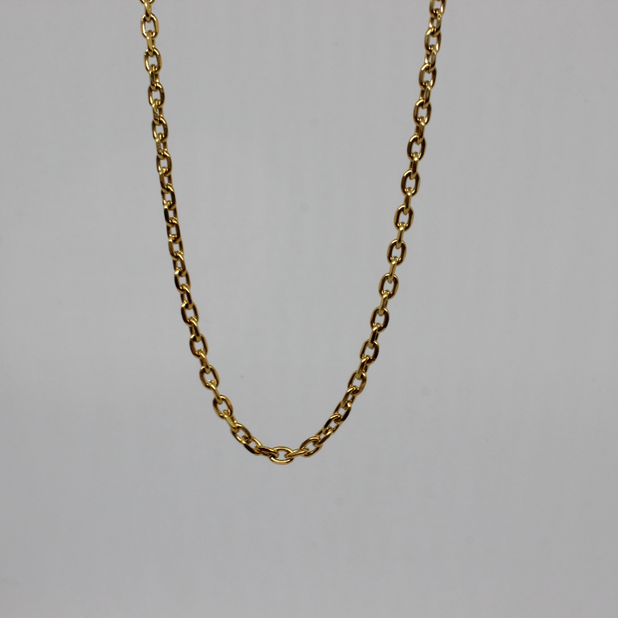 Stainless Steel Oval Link Chain Gold