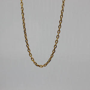 Stainless Steel Oval Link Chain Gold