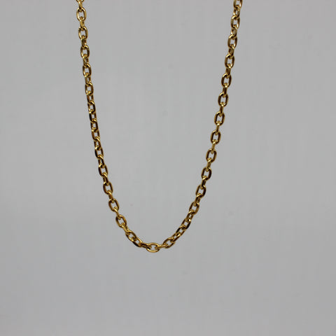 Stainless Steel Oval Link Chain Gold